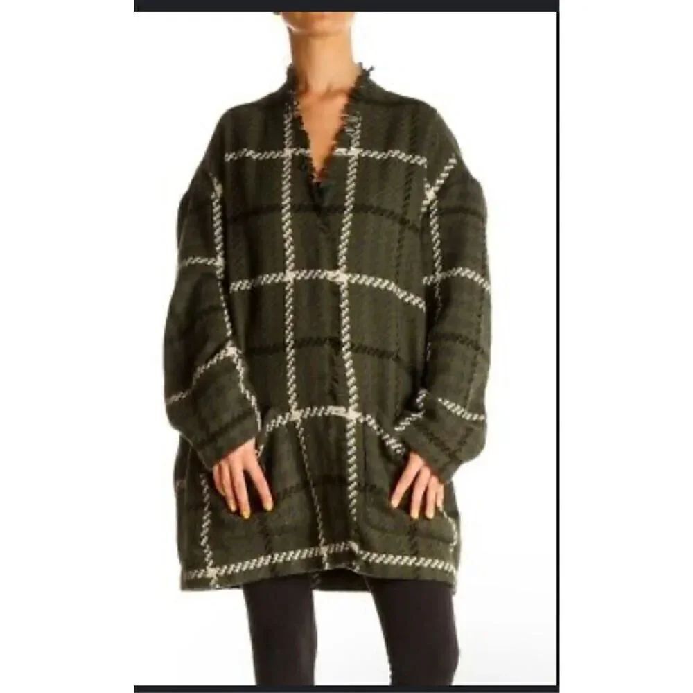 Lucky Brand green plaid flannel jacket S